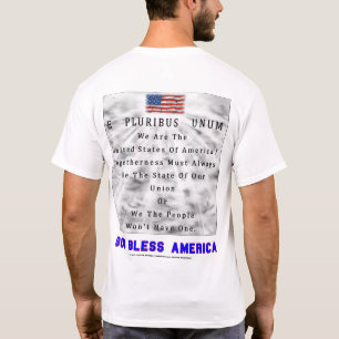 A Nation Divided-GOD BLESS AMERICA in Blue Letters T-Shirt