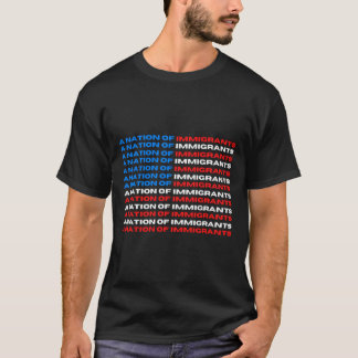 A Nation of Immigrants Red, White, and Blue US Fla T-Shirt