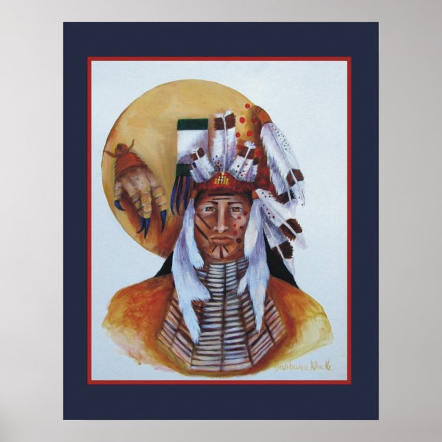 A Native American Warrior Poster (Front)