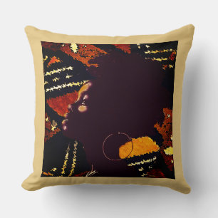 A Natural Vibe — Earth Tone Geometric Portrait Cushion