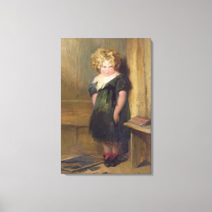 A Naughty Child (oil on canvas) Canvas Print