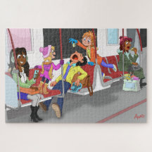 A naughty kid in  the Subway