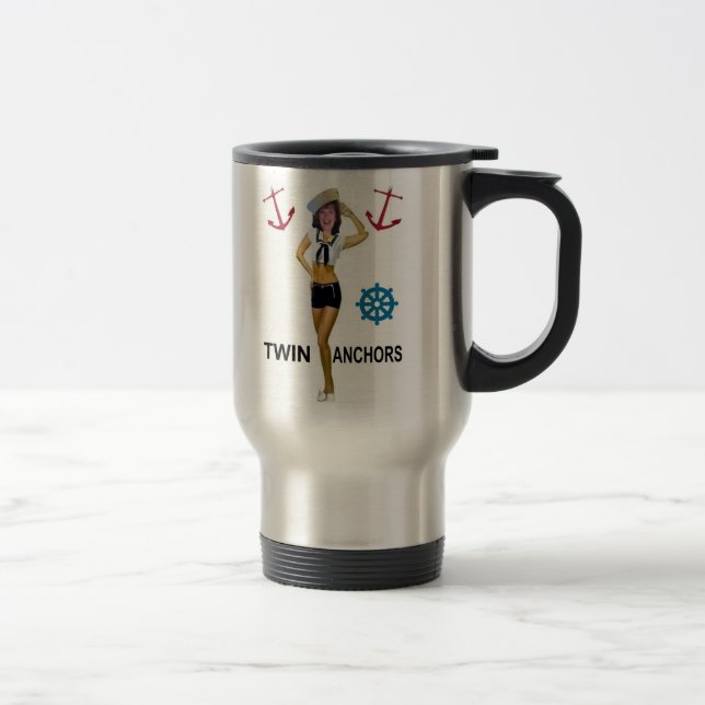 A NAUTICAL DESIGN TRAVEL MUG (Right)