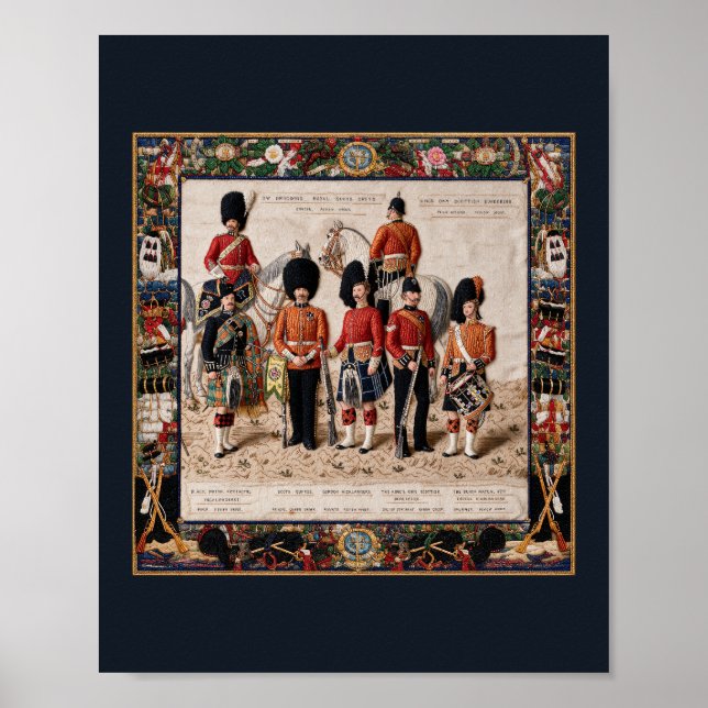 A Needlepoint Scottish Regiments 1895 Poster (Front)