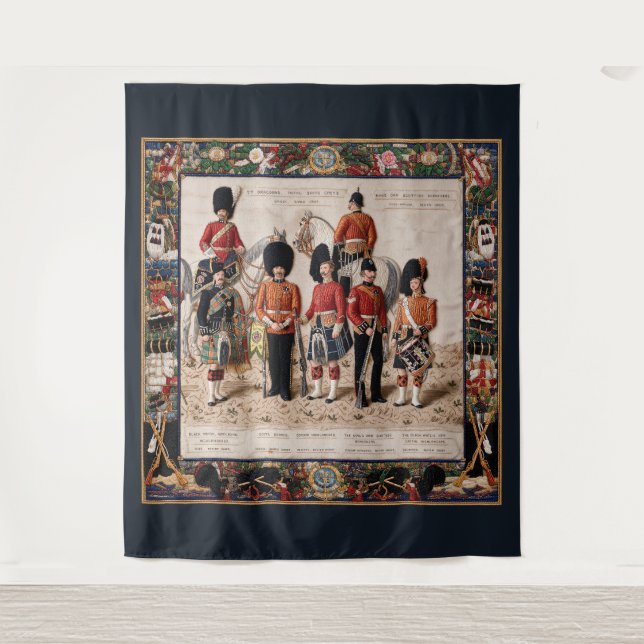 A Needlepoint Scottish Regiments 1895 Tapestry (Front)