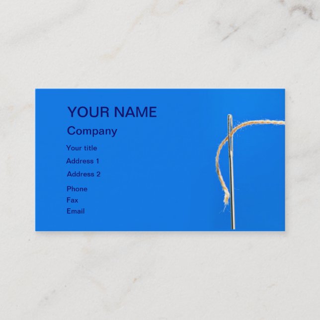 A needleworker's card with needle and thread (Front)