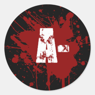 A Negative Blood Type Donation Vampire Zombie Classic Round Sticker