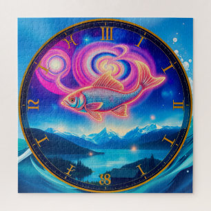 A neon-coloured fish jigsaw puzzle