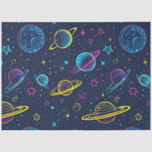 A Neon Cosmos Series Design 3 Tissue Paper