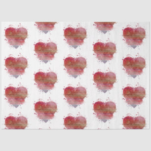 A Neon Distressed Rainbow Heart Series Design 21 Tissue Paper