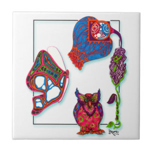 A Neon Doodle Tile