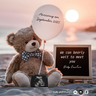 A neutral bear digital pregnancy announcement