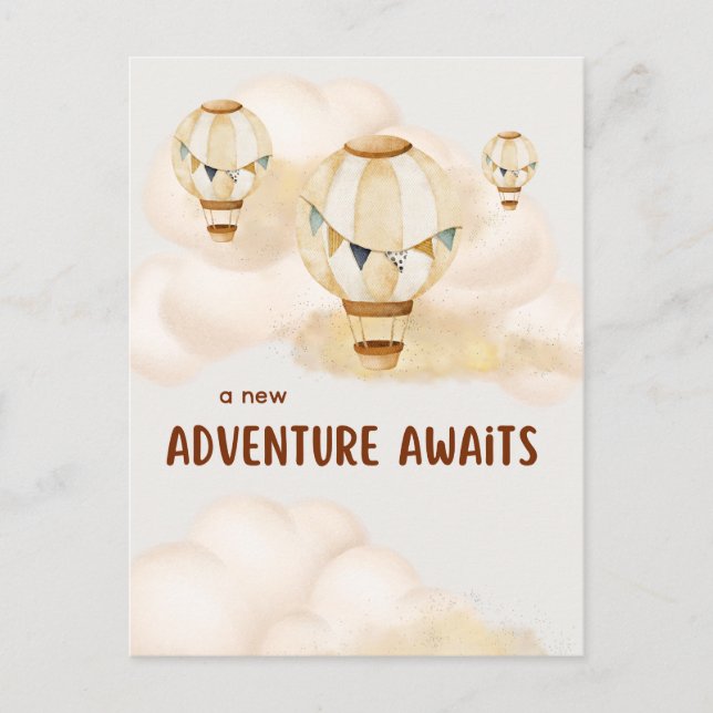 A New Adventure Awaits Neutrals Postcard (Front)