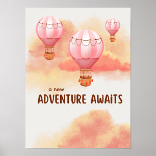 A New Adventure Awaits Sunset Poster