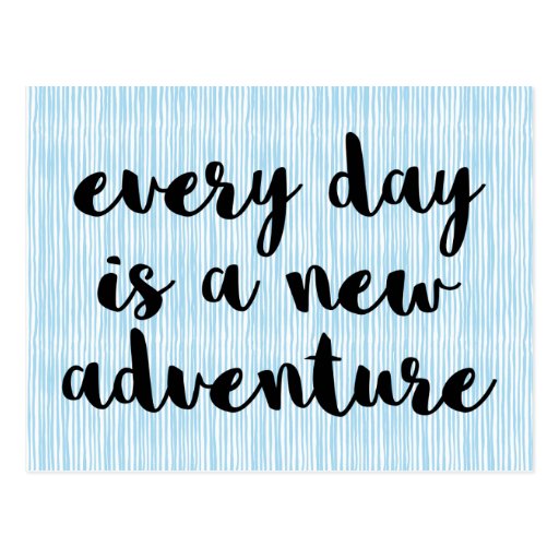 Image of A New Adventure Quote Postcard