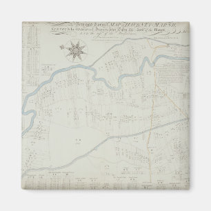 A New and Correct Map of Hackney Marsh, 1745 (lith Magnet