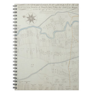 A New and Correct Map of Hackney Marsh, 1745 (lith Notebook