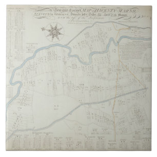 A New and Correct Map of Hackney Marsh, 1745 (lith Tile