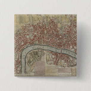 A New and Exact Plan of the Cities of London and W 15 Cm Square Badge