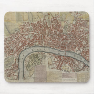 A New and Exact Plan of the Cities of London and W Mouse Mat