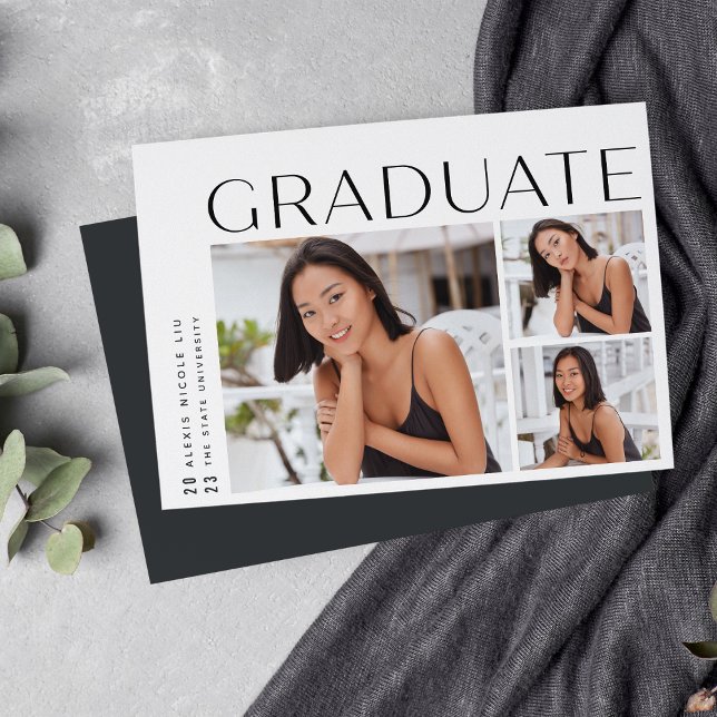 A New Angle | Three Photo Collage Graduation Announcement (Creator Uploaded)