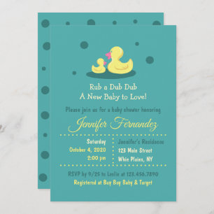 A new baby to Love Duck Baby Shower Invitation
