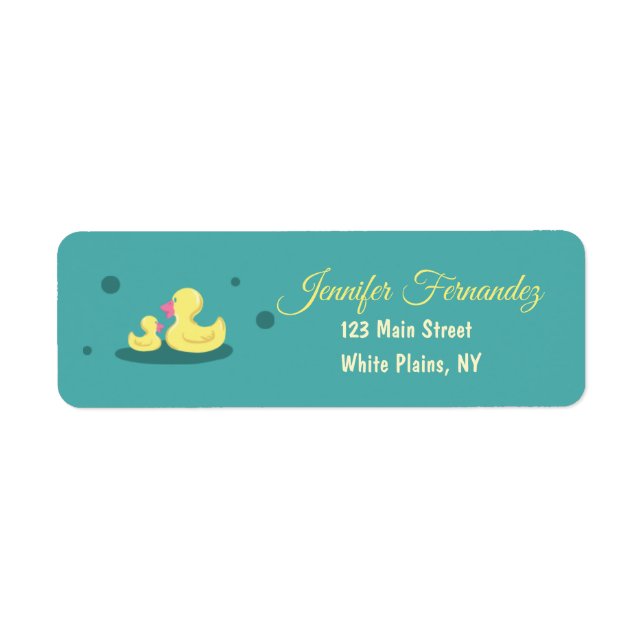 A New Baby to Love Duck Baby Shower Label (Front)