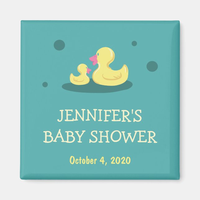 A New Baby to Love Duck Baby Shower Magnet (Front)