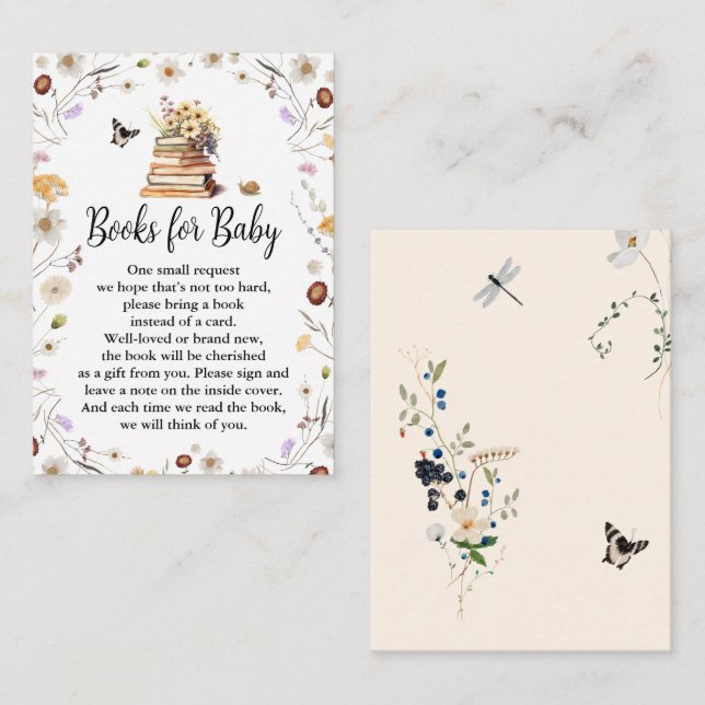 A New Chapter Baby Shower Books for Baby Card (Front/Back)