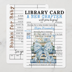 A New Chapter Baby Shower BOY Invitation