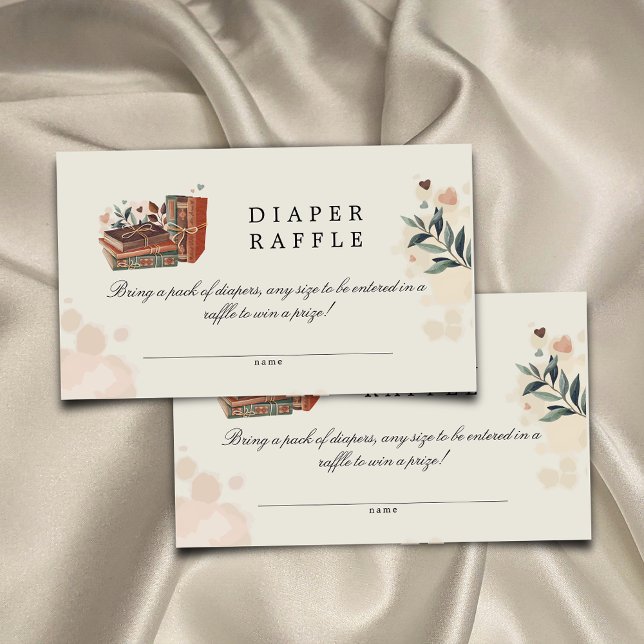 A New Chapter Baby Shower Diaper Raffle Enclosure Card (Creator Uploaded)