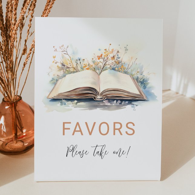 A New Chapter Baby Shower Favours Party Pedestal Sign (Creator Uploaded)