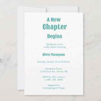 A New Chapter Baby Shower Invitation