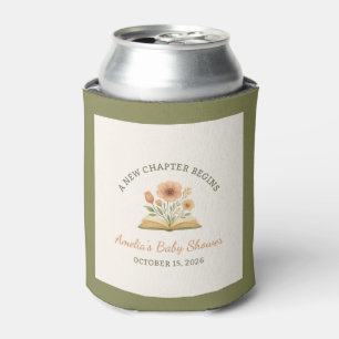 A New Chapter Baby Shower Storybook Wildflowers Can Cooler