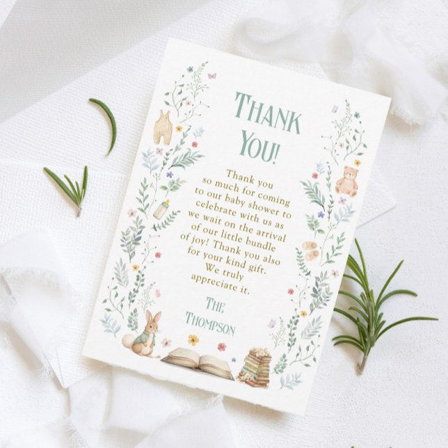 A New Chapter Baby Shower  Thank You Card (Creator Uploaded)