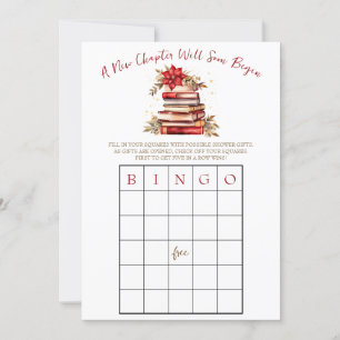 A New Chapter Begins! Baby Shower BINGO game Invitation