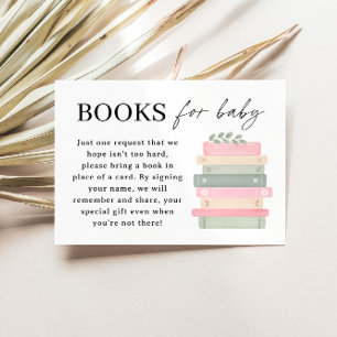 A New Chapter Begins Baby Shower Books for Baby Enclosure Card