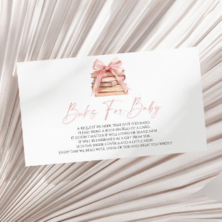 A New Chapter Begins Baby Shower Books For Baby  Enclosure Card