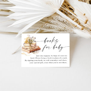 A New Chapter Begins Baby Shower Books For Baby Enclosure Card