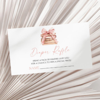 A New Chapter Begins Baby Shower Diaper Raffle Enclosure Card