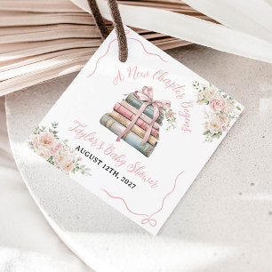 A New Chapter Begins Baby Shower  Favour Tags