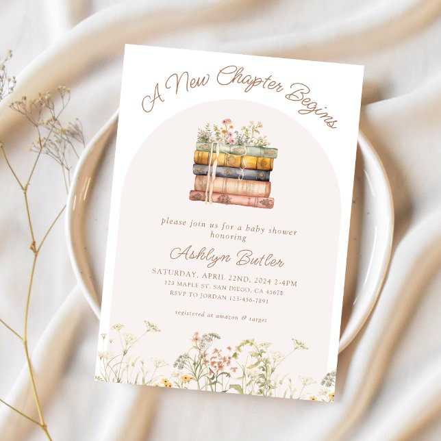  A New Chapter Begins Baby Shower Invitation (Creator Uploaded)