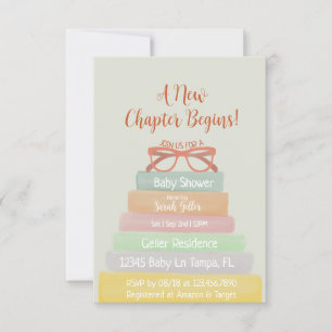 A New Chapter Begins Baby Shower Invite