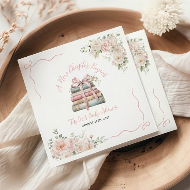 A New Chapter Begins Baby Shower  Napkin (Creator Uploaded)