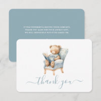 A new chapter Begins Bear thank you card