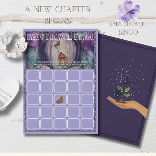 A New Chapter Begins Bingo game Baby Shower Invitation