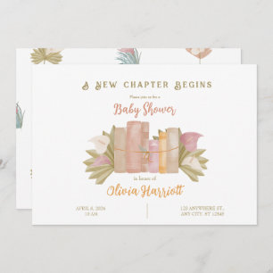 A New Chapter Begins - Boho Style Invitation