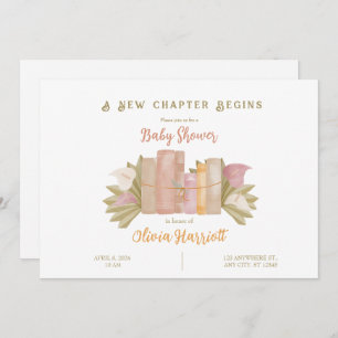 A New Chapter Begins - Boho Style Invitation
