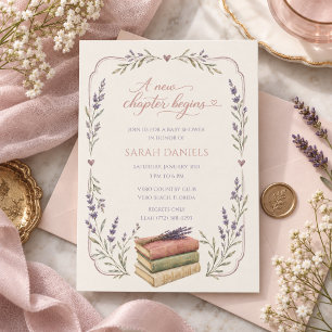 A New Chapter Begins Book Baby Shower Invitation