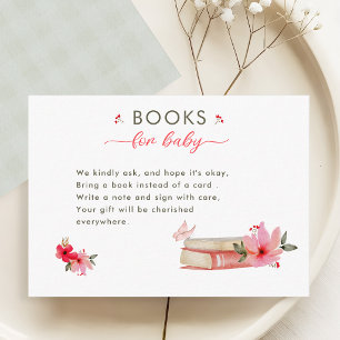 A new chapter begins book floral books for baby enclosure card